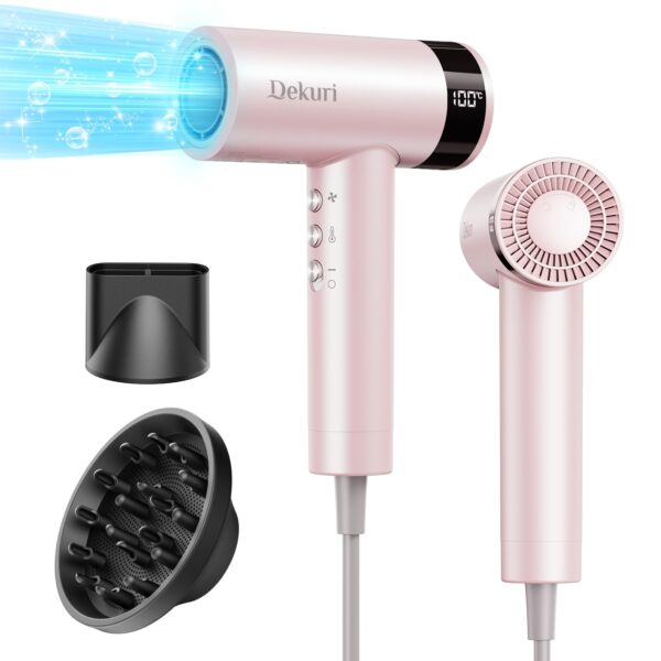 Dekuri Hair Dryer, 110,000 RPM High Speed Motor Fast Drying Hairdryer, 200 Million Ionic Lightweight Hair Dryers, Low Noise Hairdryers for Women & Men, with Magnetic Nozzle &...