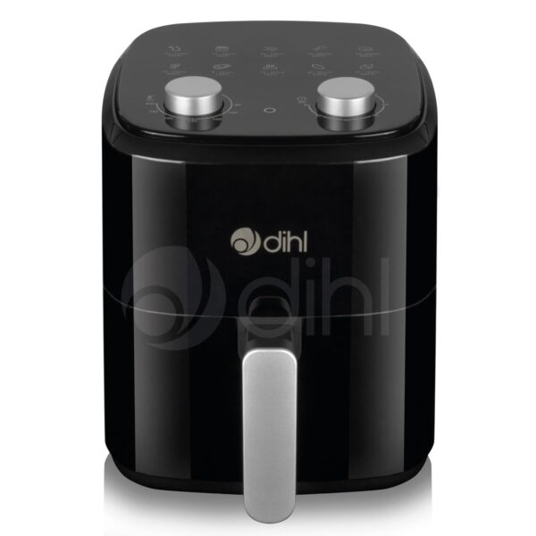 Dihl 5.5 Litre Dial Control Air Fryer - Black, Efficient Cooking, Precise Temperature Adjustment, Large Capacity, Healthier Fried Foods, Easy-to-Use and Clean, Sleek Stylish...