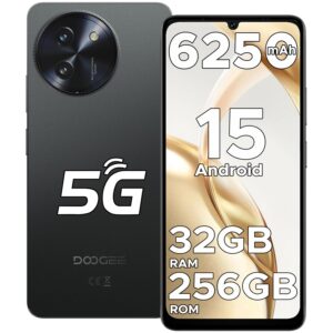 DOOGEE 5G Mobile Phones NOTE 59 PRO, Newest Android 15 Phone, Octa Core 2.3GHz, 120Hz 6.75" HD+, 6250mAh, 32GB+256GB/2TB Smartphone, Sim Free Unlocked Mobile Phones, Widevine...