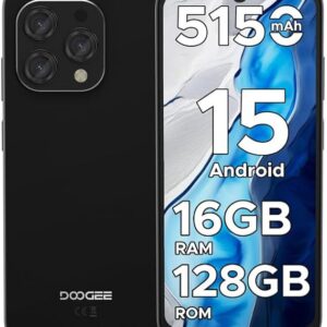 DOOGEE N55 Mobile Phones, Android 15 Smartphone 2025, 16GB+128GB/2TB, 6.56" HD+ 90Hz Display&5150mAh, T7200 Octa Core&13MP+8MP, 4G Dual SIM Free Unlocked Phones, Widevine L1,...