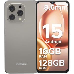 DOOGEE N55 Mobile Phones, Android 15 Smartphone 2025, 16GB+128GB/2TB, 6.56" HD+ 90Hz Display&5150mAh, T7200 Octa Core&13MP+8MP, 4G Dual SIM Free Unlocked Phones, Widevine L1,...
