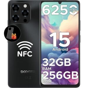 DOOGEE Note 58 Pro Mobile Phones, Android 15 Smartphone 2025, 6250mAh & 32GB+256GB, 6.75" HD+ 90Hz Display, 16MP+8MP, 4G Dual SIM Free Unlocked Phones, Widevine L1,...