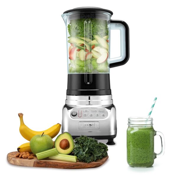 Dualit VortecS® Electric Blender & Smoothie Maker | 1000W | 2L Capacity | 7 Settings | Ice Crush | Coctail Maker |Shatterproof | Chrome Plated ABS | Anti-Bounce Feature | 83850