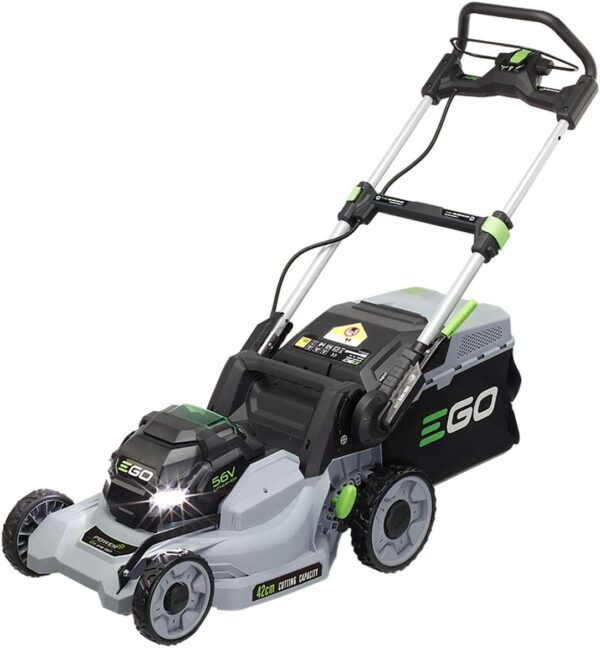 EGO LM1702E-SP_42 cm Plastic Lawn Mower with Wheel Drive Kit Includes AB1701 Blade, BA2242T 4.0Ah Li-Ion Battery, CH2100E Standard Charger