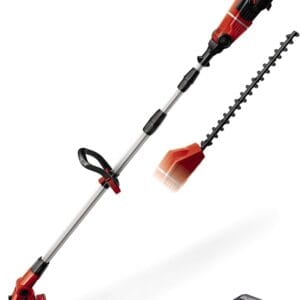 Einhell Power X-Change 18V Cordless Multifunctional Garden Tool With Battery and Charger - 2-in-1 Long Reach Hedge Trimmer And Chainsaw / Pruning Saw - GE-HC 18 Li T Pole Hedge...