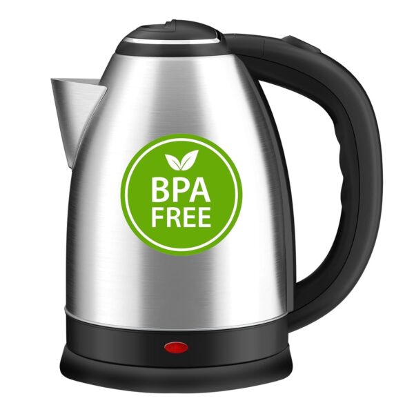 Electric Kettle & Stainless Steel Water Kettle, 1.8L Cordless Kettle, Boil-dry Protection, Fast Boil, BPA Free, Auto Shut-Off, Black