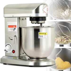 Electric Kitchen Mixer | Commercial Stand Mixer with 5l/7l/10l Capacity,for Baking in Pizzerias and Cake Shops. Features 3 Speed Settings and Comes-360° Rotation,5L