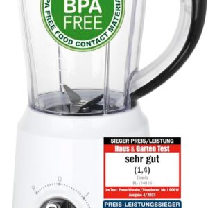 Emerio Standmixer 1.5L Behälter, BPA frei, weiß