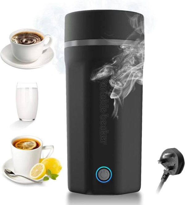 Emooncn 500ML Portable Travel Kettle Fast Boil Quiet Small Kettle Stainless Steel Mini Electric Kettle Auto Shut Off Travel Tea Kettles (Stainless Steel travel kettle, Black...