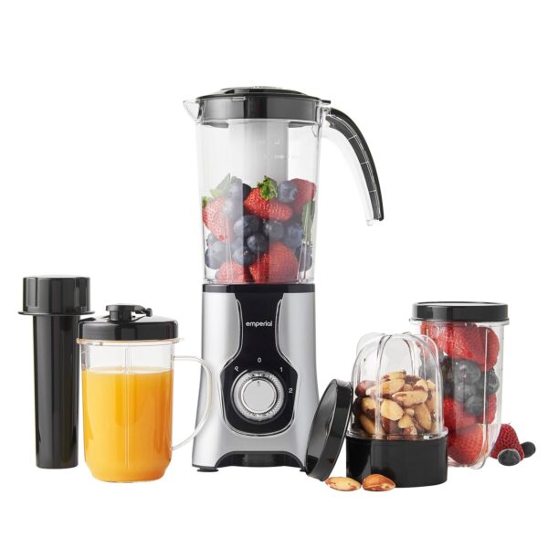 Emperial Blender, Juicer, Grinder | 4-in-1 Multi-Functional Personal Blender & Smoothie Maker| 2 Speed Settings and Pulse Function for Crushing Ice| For Smoothies, Protein...