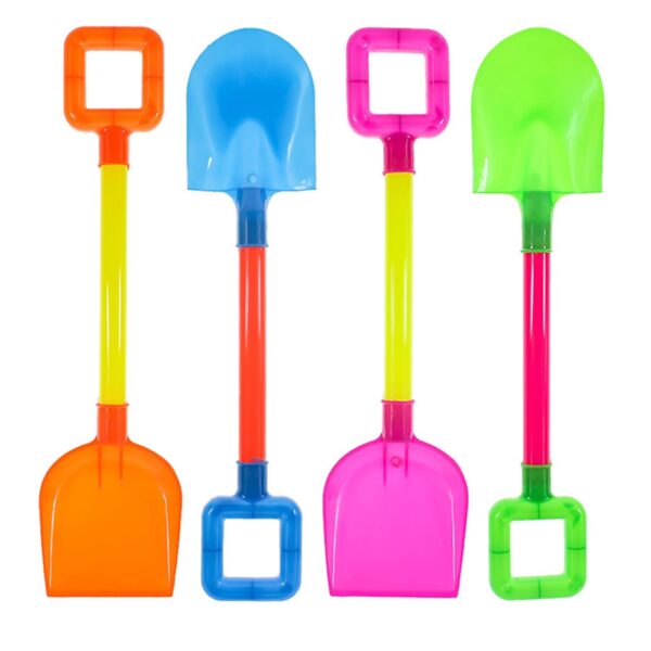 Enjoyaa Beach Spades - 4 Pcs Sand Shovels With Handle, 40cm Kids Pit Toys for Snow, Garden, Backyard Play - ABS Plastic Spade for Boys Girls Gift