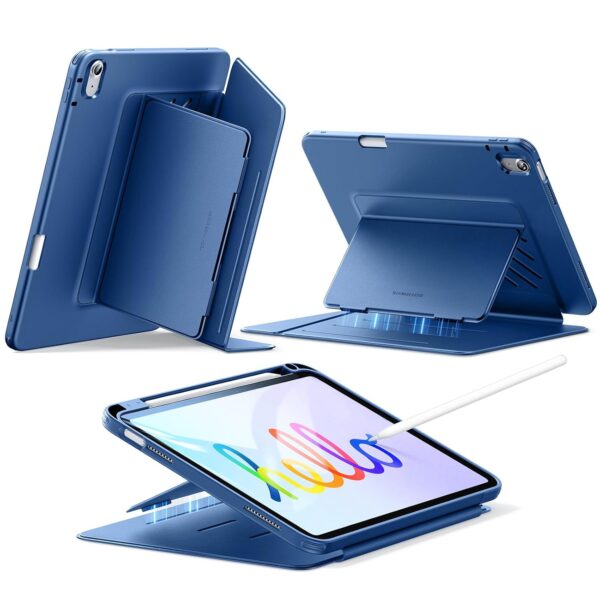 ESR for iPad (A16) 11th Generation Case, iPad 11th/10th Gen Case (2025/2022), Vertical Stand Cover, Multi Stand Angles, Ultra-Stable Cover with Pencil Holder, Flip Magnetic...