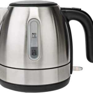 Ex-Pro Electric Kettle, 1.0L Capacity with Quick Boil Time, Boil-Dry Protection and Removable Filter for Fresher Water, 2150W - Stainless Steel