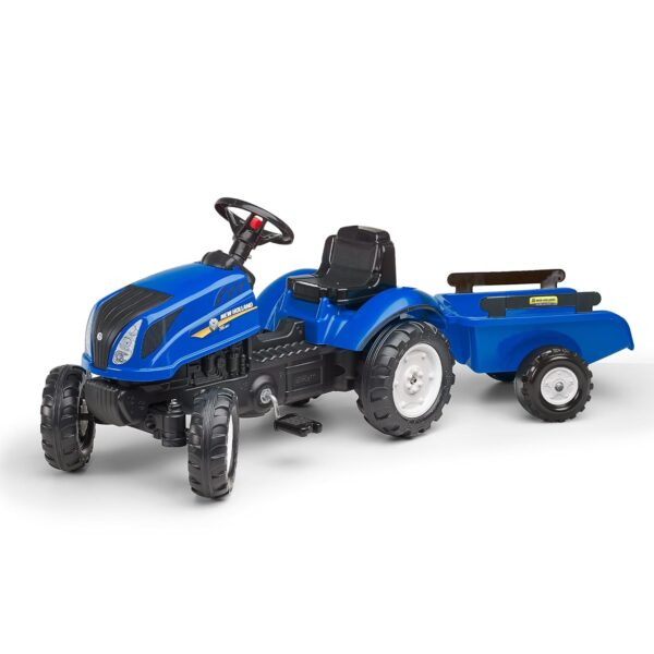 Falk New Holland Tractor T6 + Trailer, Ride on Toys, Tractor and Farm Toys, Children 2 Years +