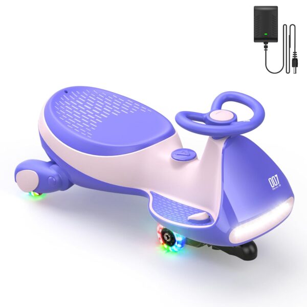 FanttikRide 12V N7 Pro Kids Electric Car, 2-in-1 Ride on Car with Pedal, Rechargeable Battery, 2 Speed, Anti-Rollover, Flashing Wheels, Bluetooth, for Ages 3-8, 150 lbs, Pinkish...