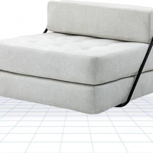 FLEXISPOT XC-T3 Folding Sofa Bed, 2-in-1 Single Sofa Chair Fold Out Sleeper Chaise Lounge for Living Room Bedroom Office