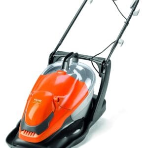 Flymo EasiGlide Plus 360V Hover Collect Lawn Mower - 1800W Motor, 36cm Cutting Width, 26 Litre Grass Box, Folds Flat, 10m Cable Length, Orange and Grey