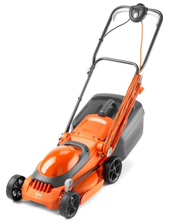 Flymo EasiMow 340R Electric Rotary Lawn Mower - 34 cm Cutting Width, 35 Litre Grass Box, Close Edge Cutting, Rear Roller, Central Height Adjust, Comfortable to Manoeuvre,...