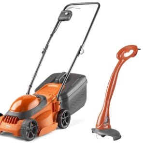 Flymo SimpliMow 300 Electric Rotary Lawn Mower with MiniTrim Grass Trimmer- 1000 W Motor, 30 cm Cutting Width, 30 Litre Grass Box, Close Edge Cutting, Comfortable to Manoeuvre,...