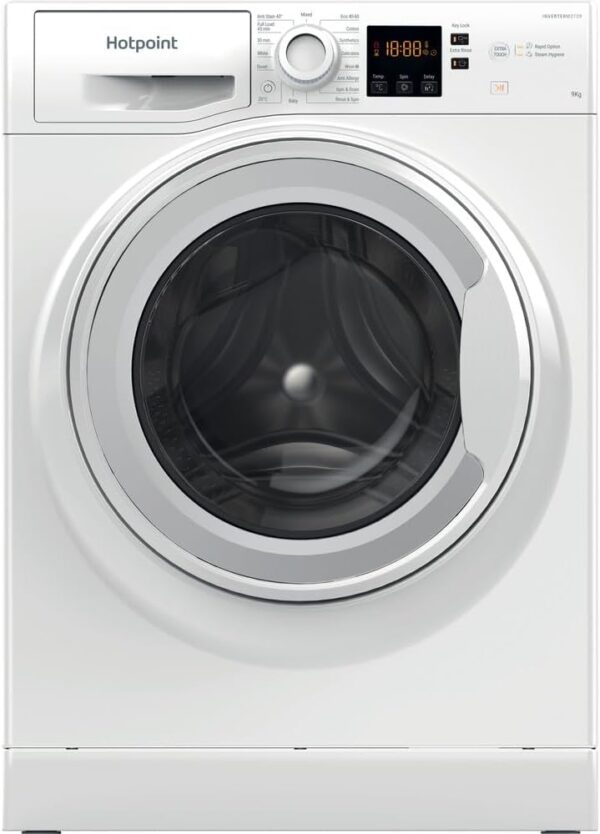Freestanding 9kg 1400rpm Anti Stain A Rated Washing Machine in White