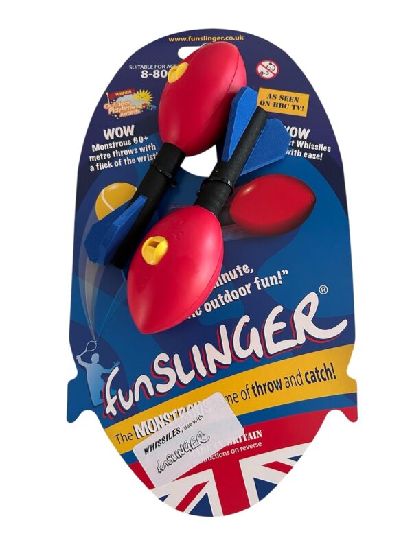 FUN SLINGER Pair of Whissile Rockets - Garden Games, Sand and Beach Games - A Great Outdoor toys in Party Outdoor Games for Kids Family Beach Toy (no rackets included)