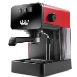 Gaggia Espresso Style Manual Coffee Machine and Cappuccino Maker with Milk Frother, Lava Red