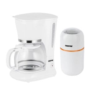 GEEPAS 1.5L Filter Coffee Machine & Coffee Grinder 80g Capacity Combo Set | 800W Coffee Maker for Instant Coffee, Espresso, Macchiato | 200W Electric Coffee Grinder for Dried...