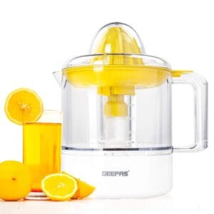 GEEPAS 25W Citrus Juicer for Quick, Healthy, Nutritious Juices | Effortless Juicer with Bi-Direction Twist | Copper Motor, 1 Litre Capacity - 2 Year Warranty