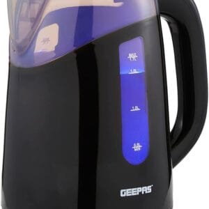 GEEPAS Illuminating Electric Kettle | 1.7L Cordless Jug Kettle with LED Lighting for Hot Water Tea or Coffee | Boil Dry Protection & Auto Shut Off | Swivel Base with Auto Lid...