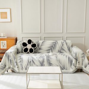 Geila Sofa Throw Blanket 1/2/3/4 Seater, Non-slip Sofa Cover, Stretch Sofa Protector, Scratch Resistant Sofa Towel (grey, 180 * 340cm)