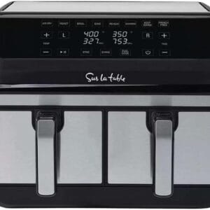 Generic Digital Air Fryer - 1700W, Dual 3.8L Baskets, 7 Functions, Sync Finish, Black, Stainless Steel, Aluminium, Plastic
