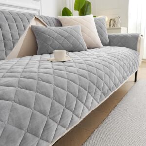 GKXLH New Sofa Cover Washable - Soft Milk Fleece Sofa Covers 1 2 3 Seater, Non-Slip Sofa Slipcovers, Couch Covers for Sectional Sofa, Corner Sofa Cover L Shape Furniture...