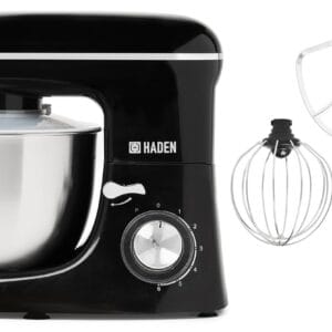 Haden 5L Stand Mixer - 1300W Heavy-Duty Kitchen Mixer with Dough Hook, Whisk & Mixer Blade Attachments, 6-Speed Control, Large Capacity Electric Stand Mixer for Bread, Cakes,...