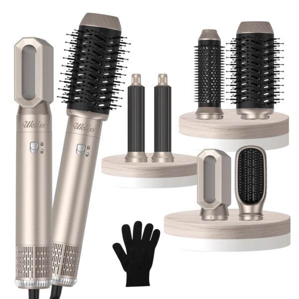 Hair Dryer Brush 6 in 1, UKLISS Hair Styler with Brush Massage Brush, Hair Curlers Air Styler, Blow Dryer Set for All Hair Types