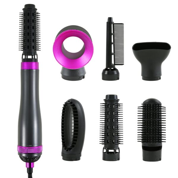 Hair Dryer Brush Blow Dry Hair Brush 6 in 1 Detachable Hair Dryer Hot Air Styler Hot Brush for Hair Styling, Lightweight Travel Hair Dryer, Hot Air Brush for Drying Curling...