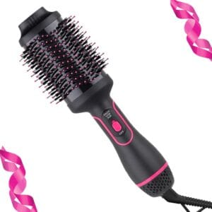 Hair Dryer Brush-Hot Air Brush with Blow Dryer Brush One-Step Hair Dryer and Volumizer, Air Curler, Hair Dryer, Hair Straighteners, Hair Wrapper,4 in 1 Hot Air Styling...