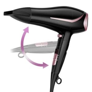Hair Dryer for Women Men Powerful 2200W with Nozzle Foldable Ionic