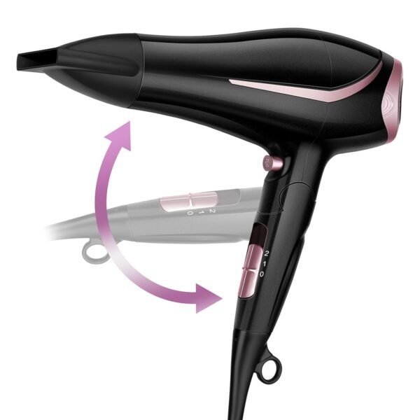 Hair Dryer for Women Men Powerful 2200W with Nozzle Foldable Ionic