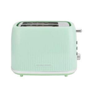 Hamilton Beach Toaster 2 Slice, Miami, 800W, Wide Slots, 7 Browning Levels, Defrost, Reheat & Cancel Functions, Removable Crumb Tray, Cord Storage, Mojito Mint - HB1420M