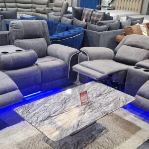 Hannah Electric Recliner 3+2 Sofa Micro Fibre Fabric