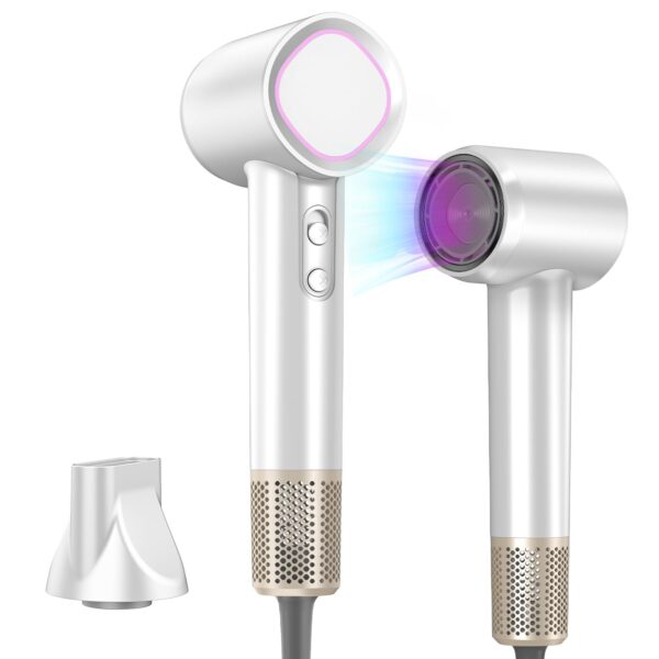 HEXTEK Hair Dryer, 500 Million Negative Ionic Hairdryer, High Speed Brushless Motor 160,000 RPM for 2min Fast Drying Lightweight Portable Travel Professional Blow Dryer for...