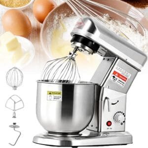 HNBYLMM Kitchen Stand Mixer, Electric Food Mixer with Stainless Steel Bowl, 3 Speeds Commercial Kitchen Mixer for Daily Use with Egg Whisk,Dough Hook,Flat Beater,10L