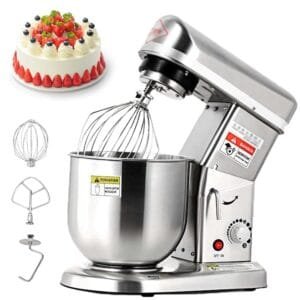 HNBYLMM Stand Mixer for Baking - 500W Powerful Electric Food Mixer, 3 Speed Kitchen Stand Mixer with Stainless Steel Bowl, Dough Hook, Wire Whisk, Flat Beater,10L
