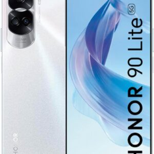 HONOR 90 Lite Smartphone 5G with 100MP Triple Camera, 8+256GB, 6,7” 90Hz Display, 4500mAh, Dual SIM, Android 13, Titanium Silver