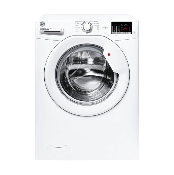 Hoover H-WASH 300 LITE 9kg Freestanding Washing Machine, 1400 RPM, B Rated, AC Motor, NFC & IoT App, 15+1 Programmes, Allergy Care Cycle, White, 60x53x85 cm - H3W 492DA4/1-80