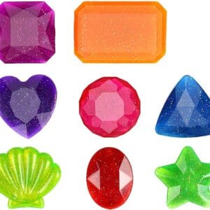 HTHL 8 PCS Set Pool Toys Sinking Dive Gem Colorful Acrylic Gemstones For Kids Underwater Toys Summer Fun Swimming Toys For Bath Pool Water Park and Sea