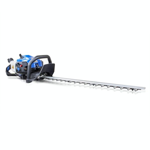 Hyundai Petrol Hedge Trimmer. Lightweight 5.5kg 2 Stroke Hand Held Cordless Garden Bush Cutter with 24" (605mm) Cutting Blade. 180 Degree Hand Held Anti-Vibration Grip with Full...