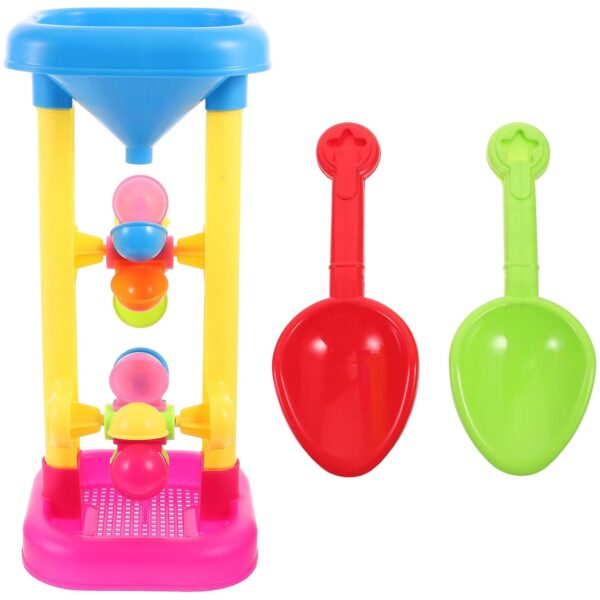ibasenice Hourglass Beach Toys - Water Play Sandbox Toys Beach Sand Toys Kids Shovels Water Sand Wheel Outdoor Toy