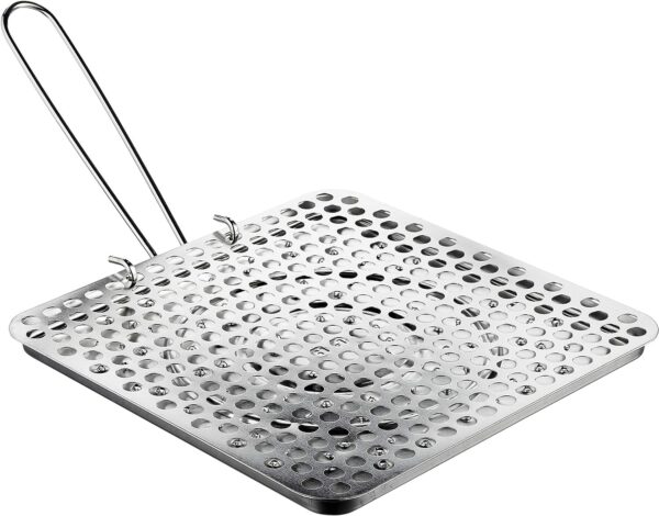 ibili 810400 "Clasica" Foldable Tin Plate Bread Toaster, Silver, 20 x 20 cm