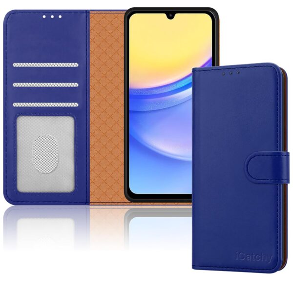 iCatchy for Samsung A15 Case – Leather Wallet Cover, Book Flip Folio with Kickstand, Magnetic Closure, RFID Blocking, Shockproof Protection for Galaxy A15 5G / A15 A15 5G / A15...
